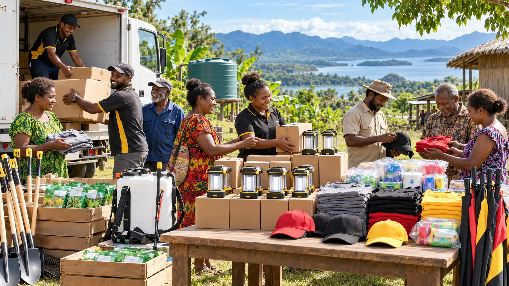 Practical campaign products delivered to a Papua New Guinea community