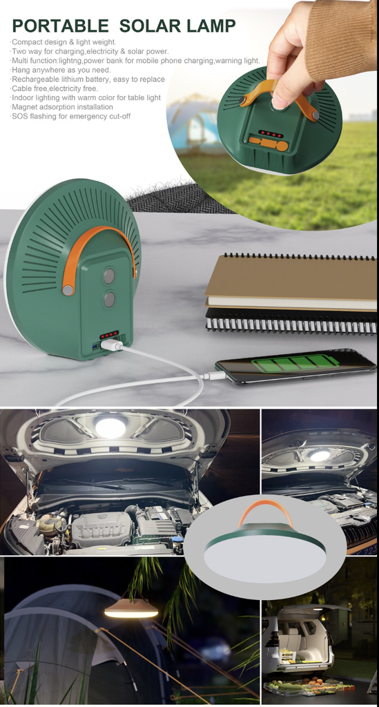 Solar Moon Light Lamp W/Panel 3x600LM SEM-SX3