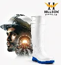 Gumboot Safety Hillson Dragon White Sz06
