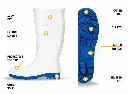 Gumboot Safety Hillson Dragon White Sz06
