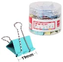 Clip Binder 19mm 40pcs/Rnd Plst 15786-6