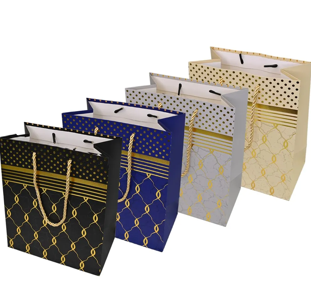 Gift Bag 35cm W/Gold Dgn 10411-4