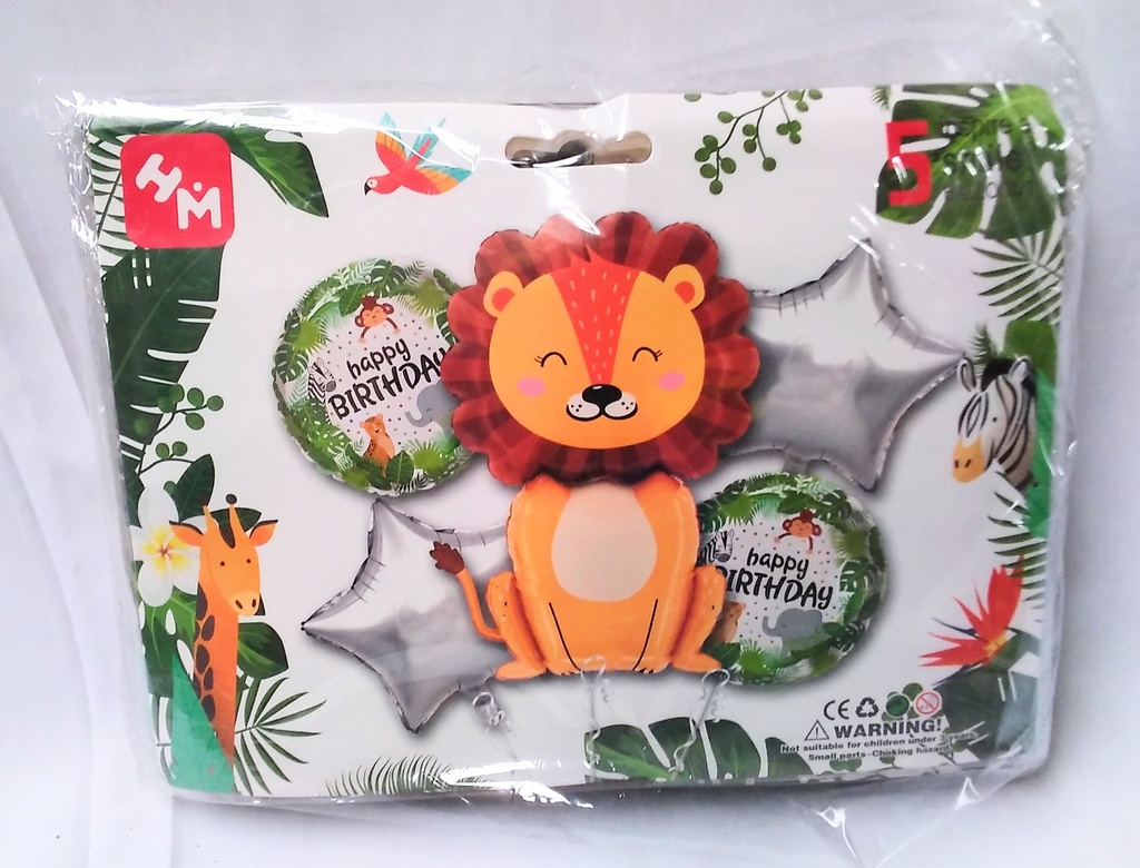 Balloons -Animals B/Day 5pk2318-24