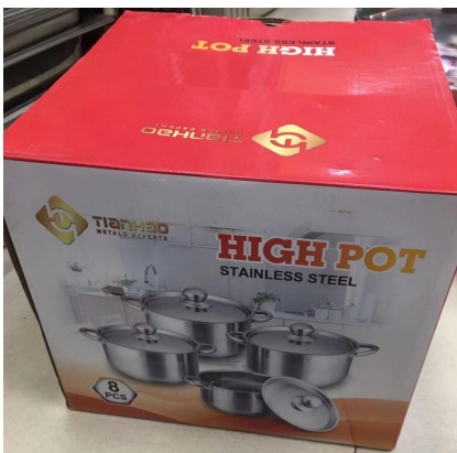 Pot Set S/Steel 'High' 4pcs19179-3