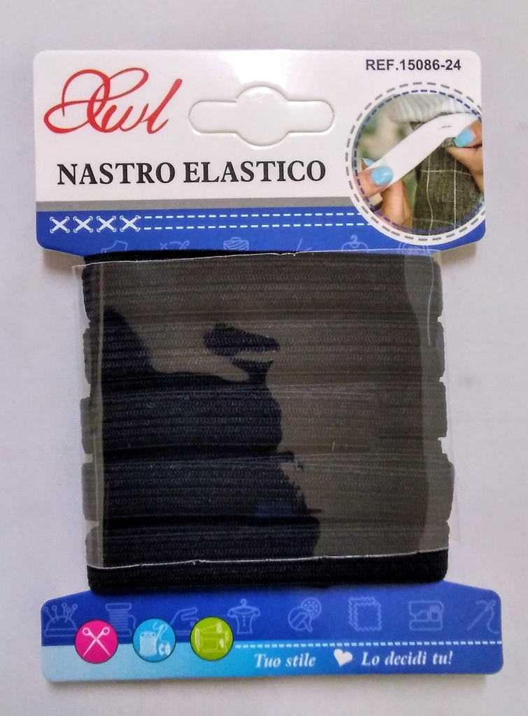 [VI7620] Sewing Elastic Blk 1x3m35353-5