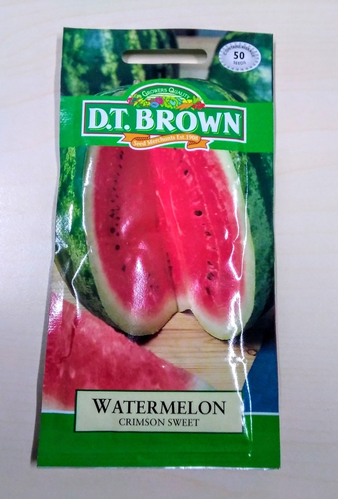 [SD0368] Seed Mr Fothergill'sl Watermelon Crimson Sweet 2.5g #2266