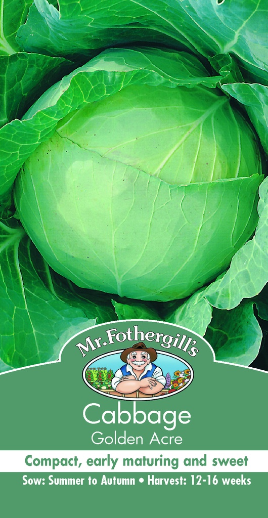 Seed Mr Fothergill'sl Cabbage Gold. Acre 1.325g #5848