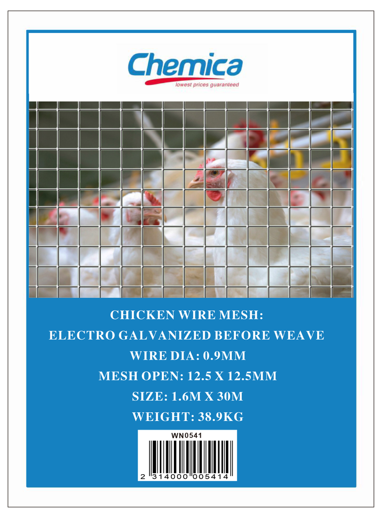 Wire Chicken Sq 12.5*12.5*0.9mm*30m