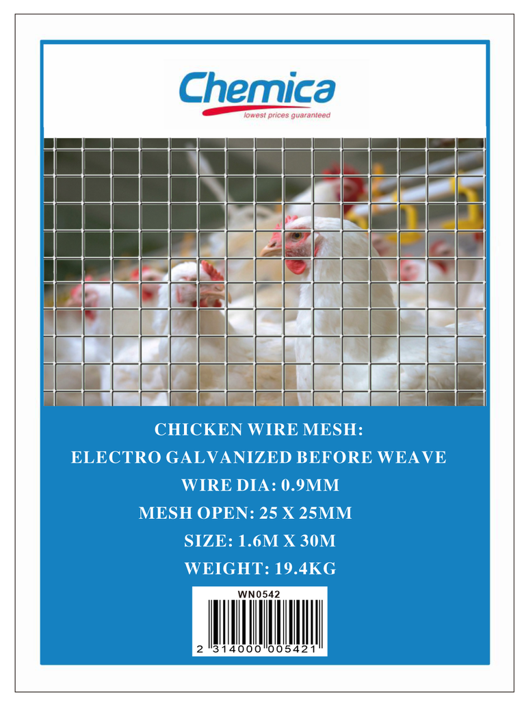 Wire Chicken Sq 25*25*0.9mm*30m