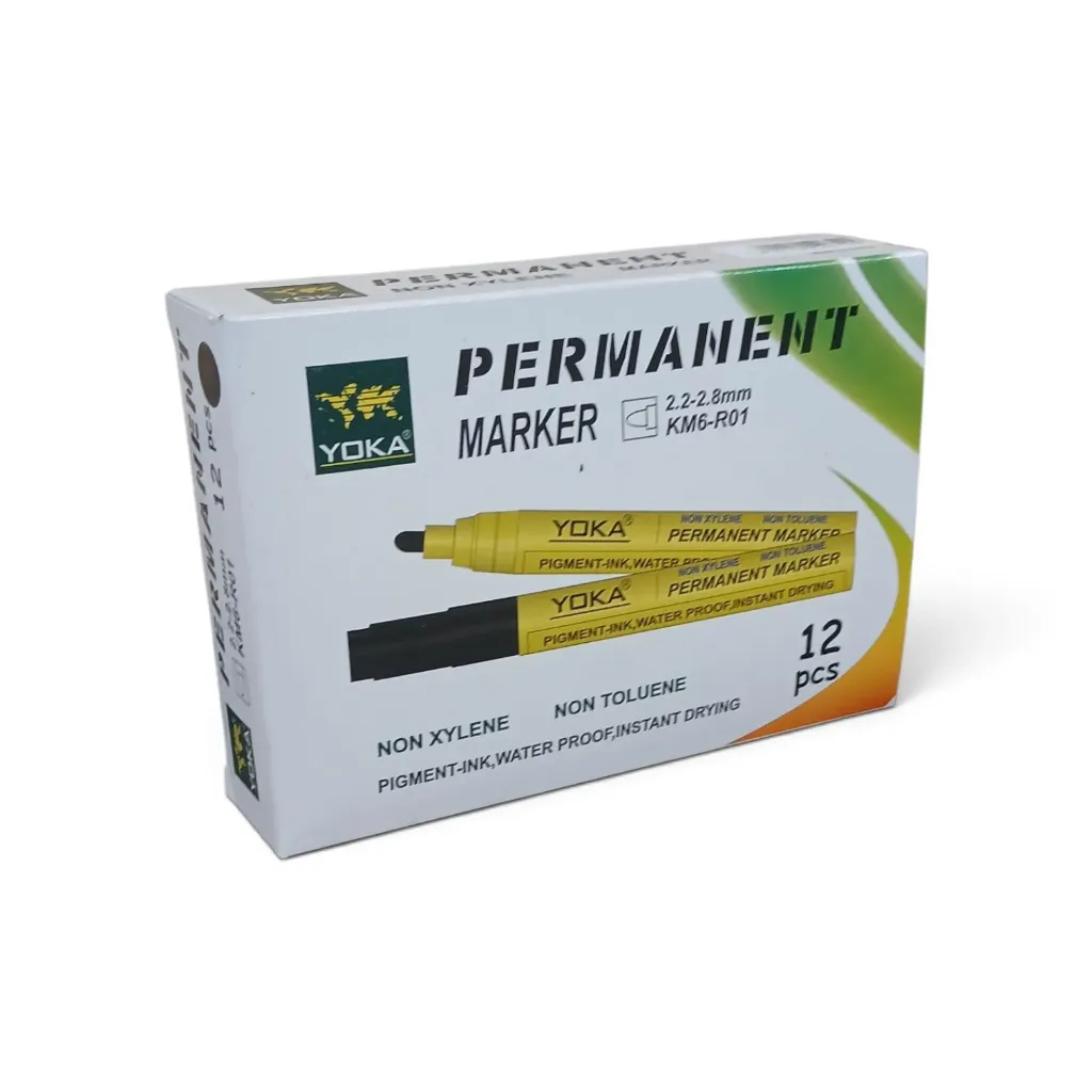 Marker Permanent/Whiteboard YOKA 12pcs/inner box GS-02