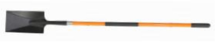 Spade Squ/Head Black Long Fibreglass Handle Hantop