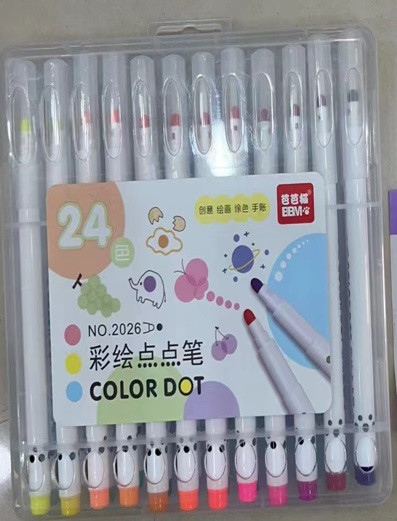 [ST1224] Pen Marker Color Dot 24pcs BBM WA19-6