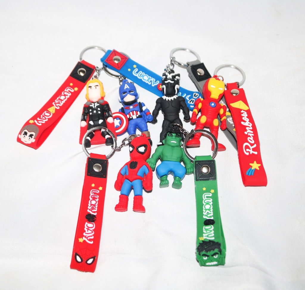 Toy Keychain Super Heros w/Silicon Strap TY986333