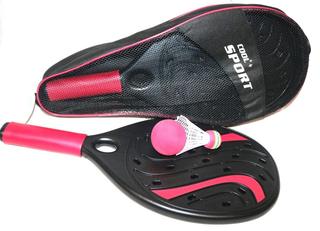 Toy Racket & Ball Set Blk&Red in Carry TY986215