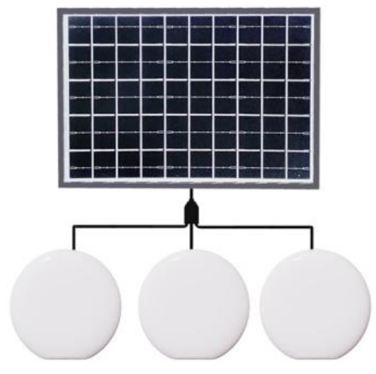 Solar Moon Light Lamp W/Panel 3x600LM SEM-SX3