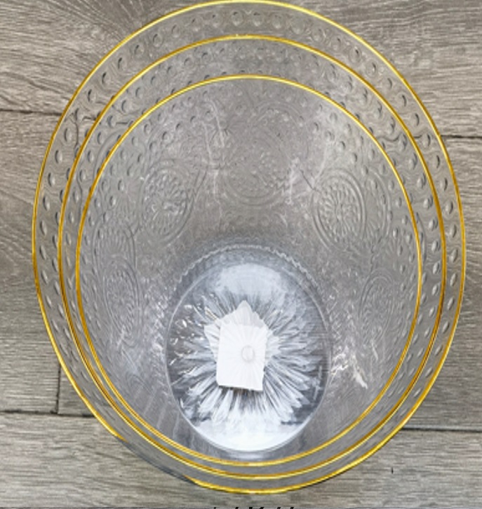 [VI8072] Bowl Plastic Gold Liner Medium A-83