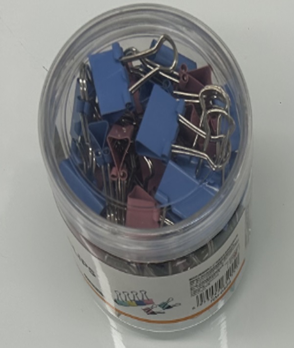 Clip Binder 15mm 60pcs/Rnd Plst 15786-5