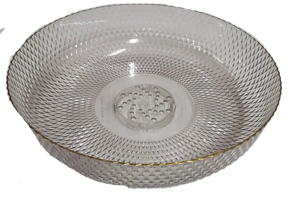 Fruit Plate Round W/Gold Liner 25x10cm 6254