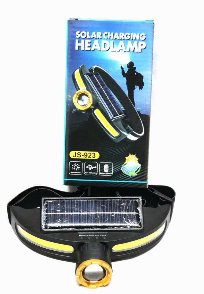 [VI8186] Torch Rechargeable Headlights Solar JS-921 14314-2