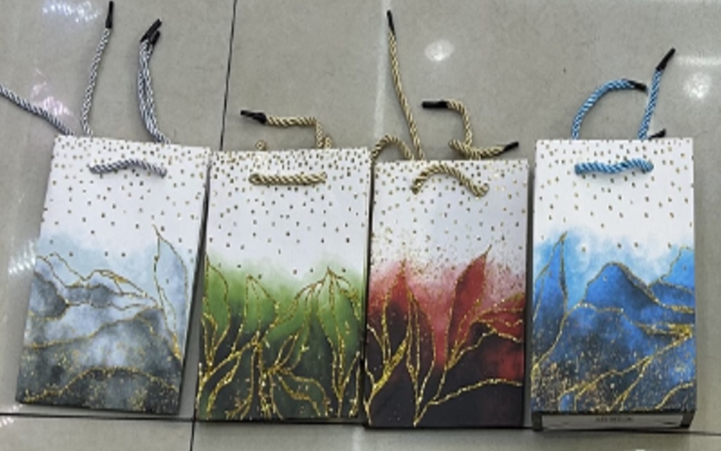 Gift Bag 35cm W/Gold Dgn 10411-4