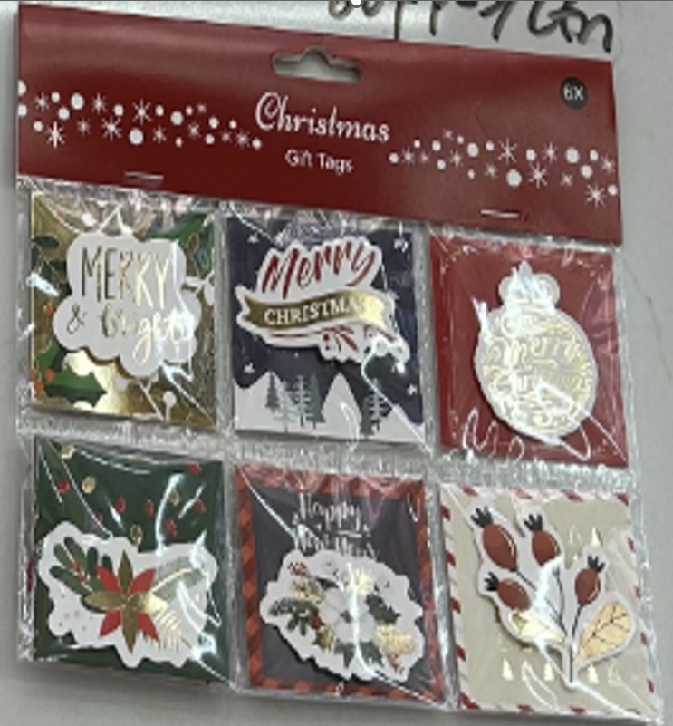 [ST2161] Christmas Gift Tags Per Pkt 10411-6