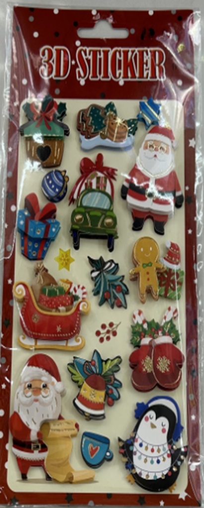 Christmas 3D Sticker Pkt P215-2 10411-8