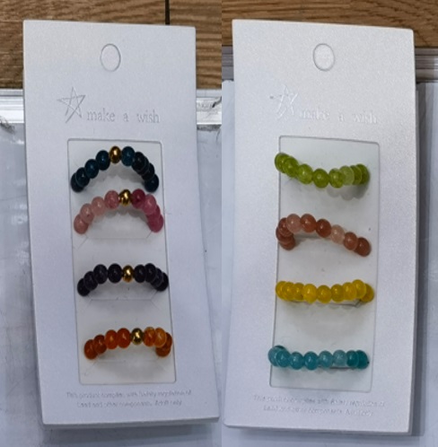 Ring Finger 4pcs/pkt Beaded 4561-4-5