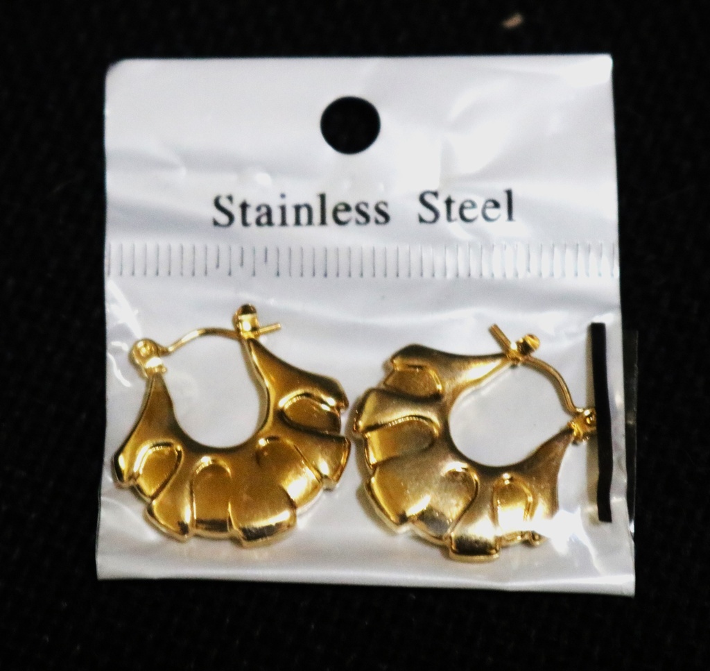 Jewellery Earrings Oval Hoop Shell Big 2pc/crd  5197-06
