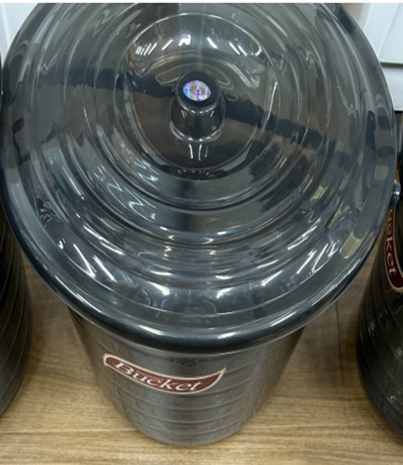 Bucket Plst Transparent W/Lid 15.5L 2186
