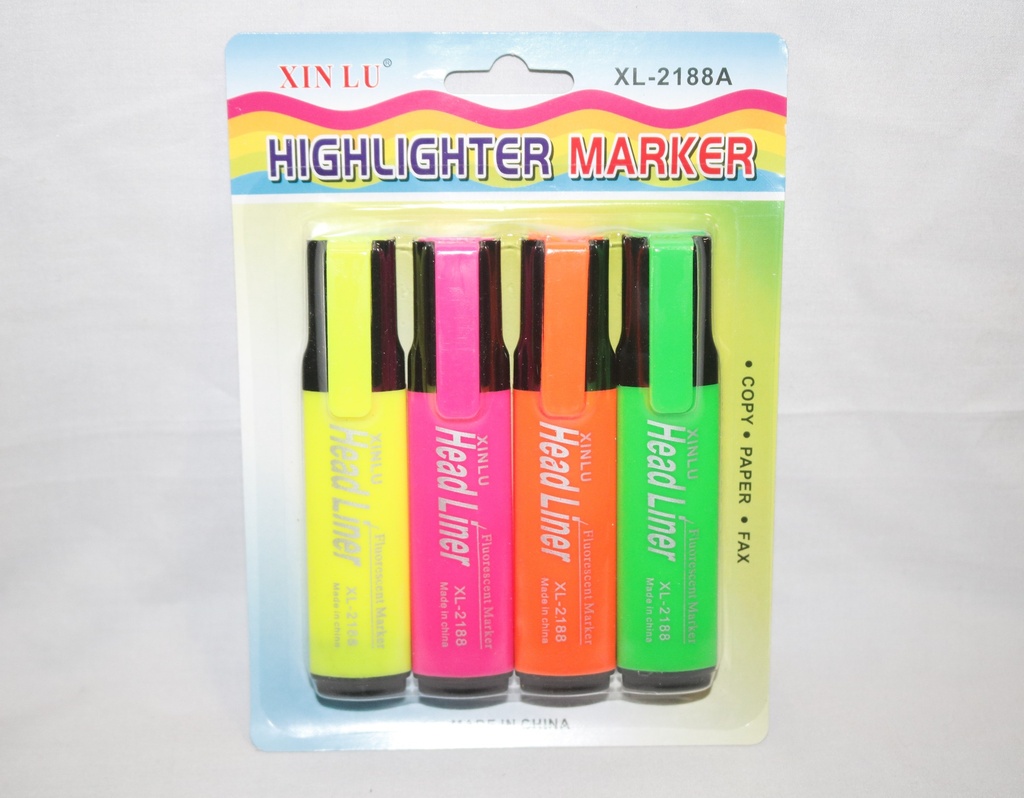 Highlighter 4Pcs/Pkt Xl2188A