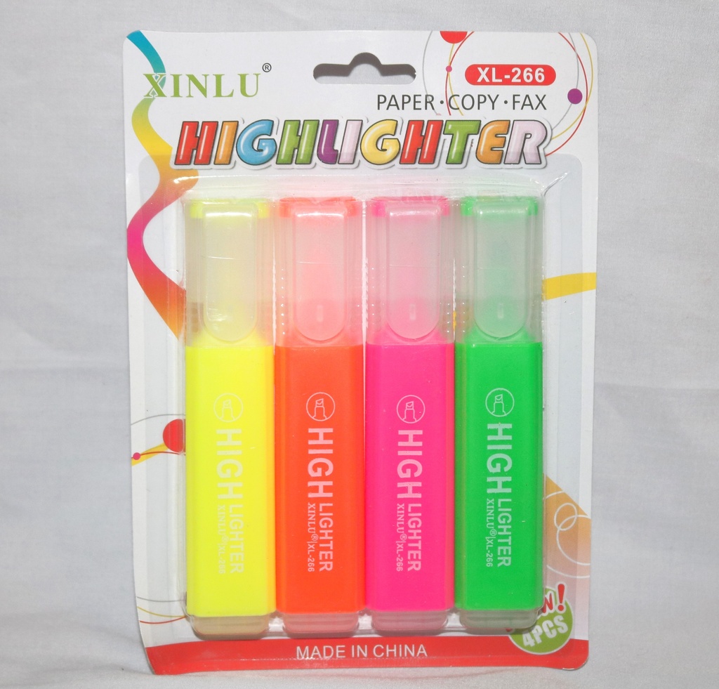 Highlighter 4Pcs/Pkt Xl-266