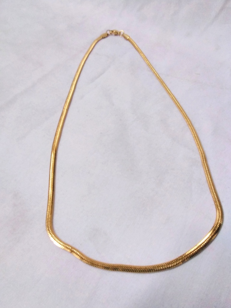 Jewellery Necklace Gold Plain Thin  4436-8