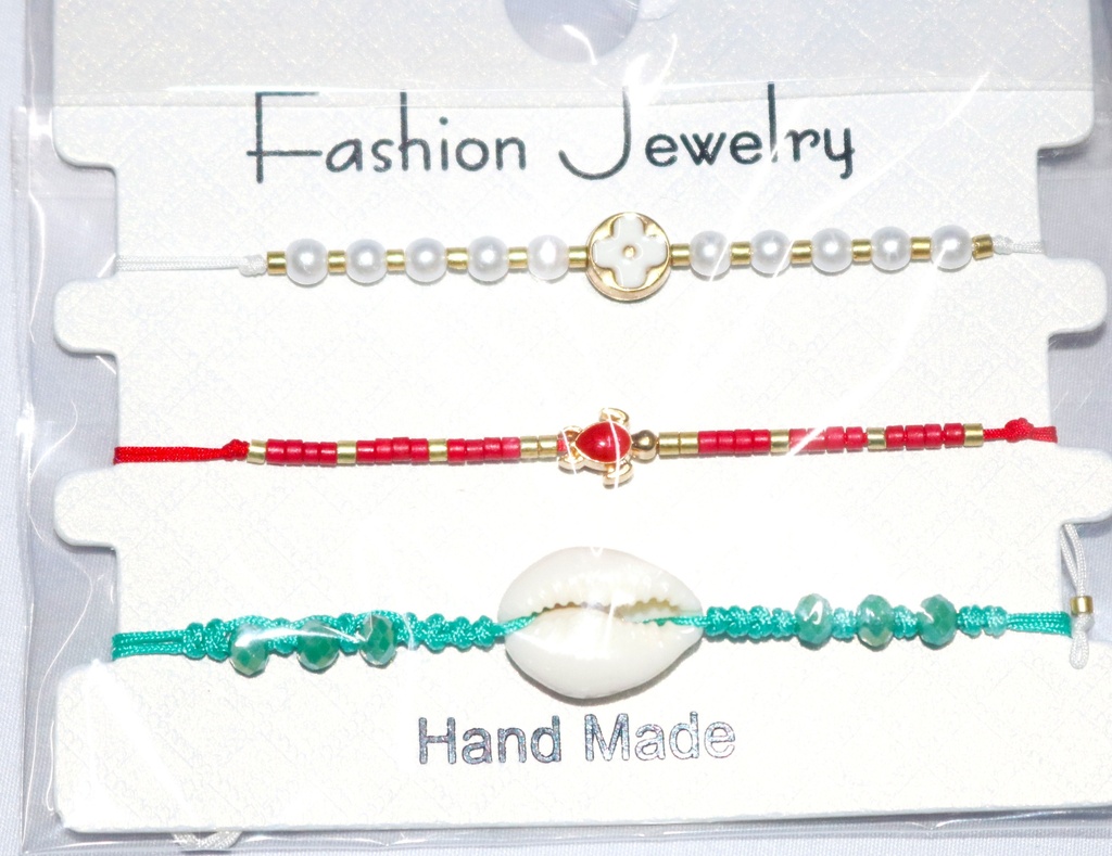 [ST2298] Jewellery Braclet Set 3 Mix Designs & Colours
