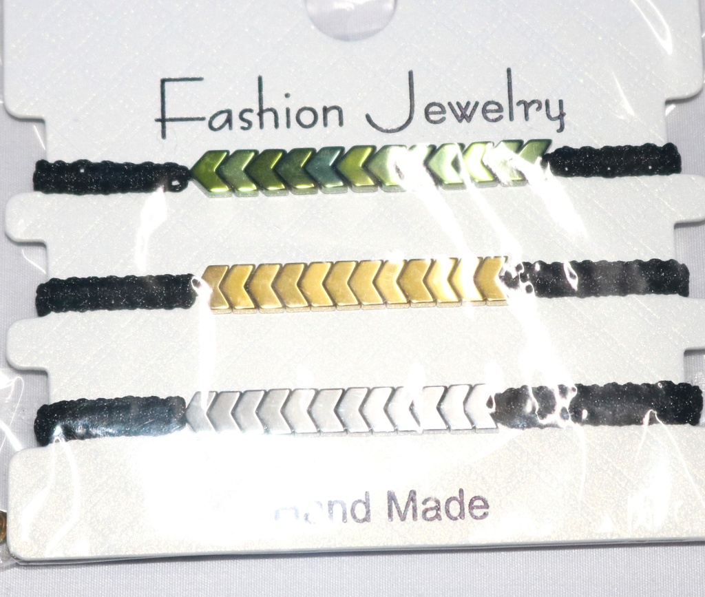 [ST2302] Jewellery Braclet Metallic Metal 3 Set