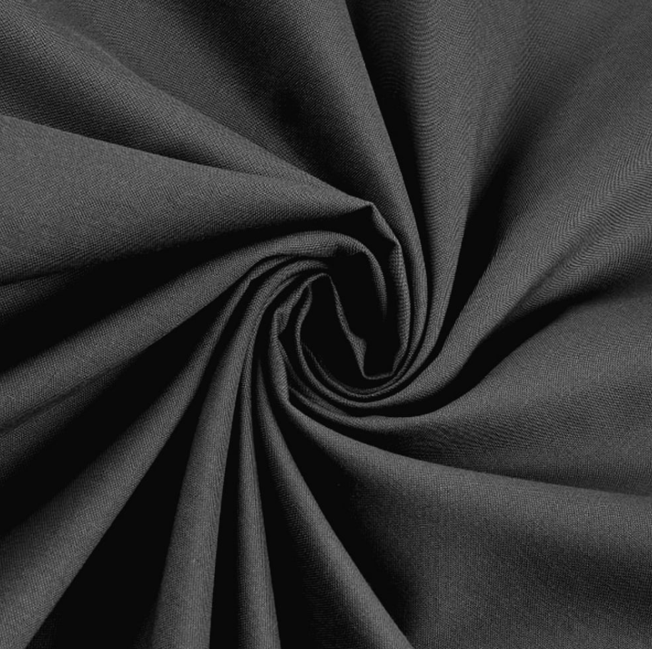 Fabric Peach Skin Luxury: Solid Colours (Black FC4017)