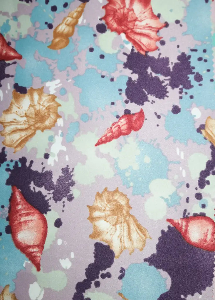 [FC5998-27619] Fabric Printed Satin Velvet: Design #27619