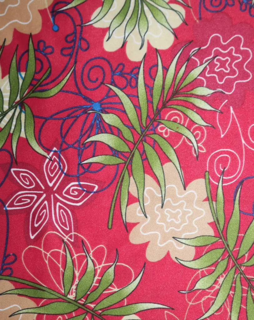 [FC5998-6104] Fabric Printed Satin Velvet: Design #6104