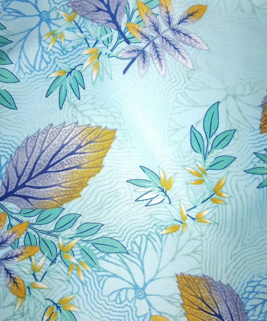 [FC5998-27558] Fabric Printed Satin Velvet 27558