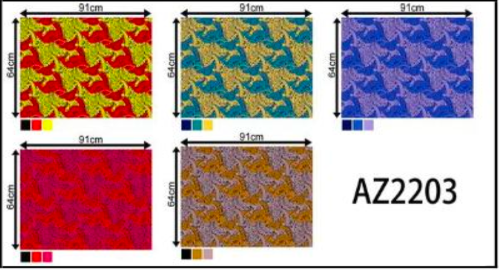 Fabric Jumping Fish 35/36" AZ2203