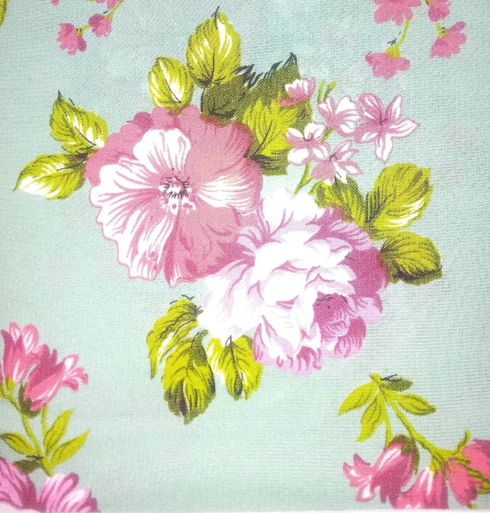 Fabric Printed Satin Velvet: Design #193464