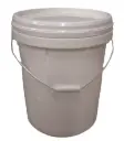 Bucket Plain Plstc Wht W/Lid 20L