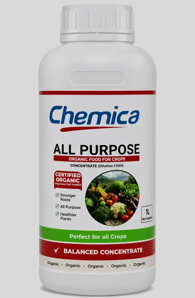 Supa Grow Organic High-Efficiency Liquid Fertilizer 1L-1 to 500 Parts 