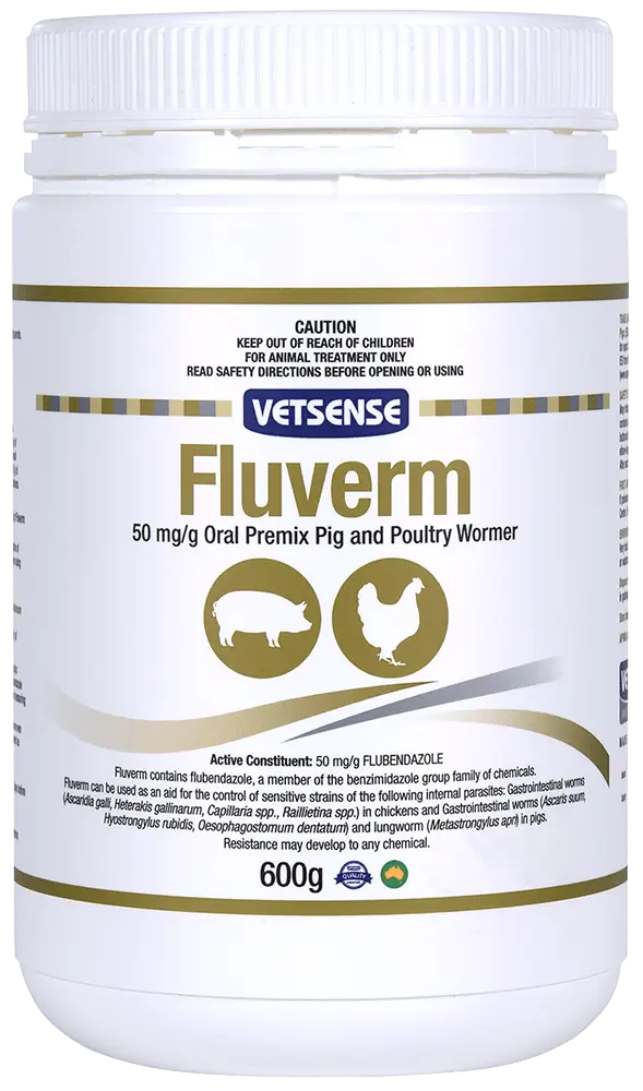 [AH0225] Vetsense Fluverm Pig & Poultry Wormer 600g