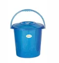 Bucket Plastic Handle + Lid Single Color 25L