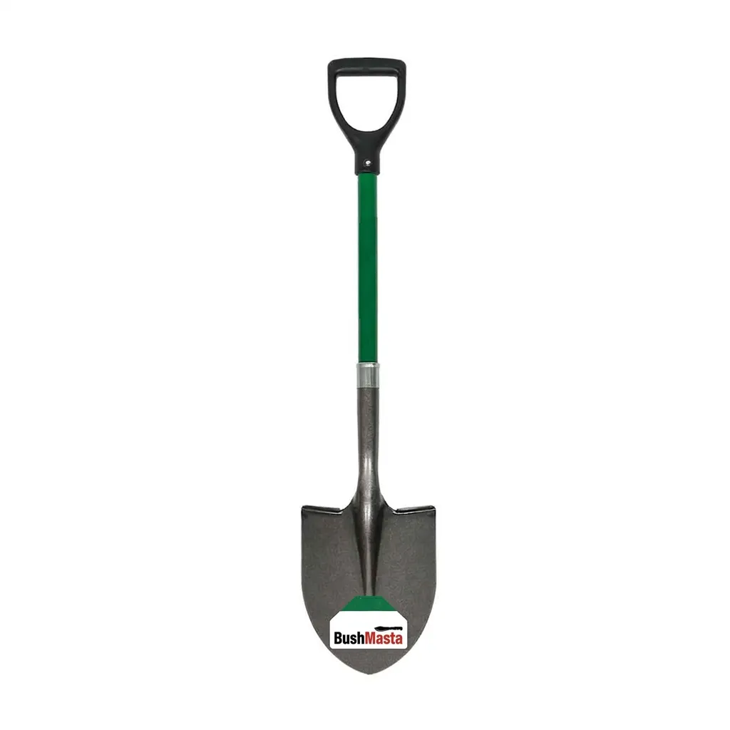 Bushmasta Shovel Point Head 1kg Fibreglass Handle, U Grip Green 106cm - JN6667