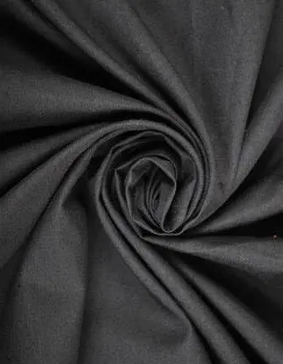 [FC4017] Fabric Plain Peach Skin 44" Black