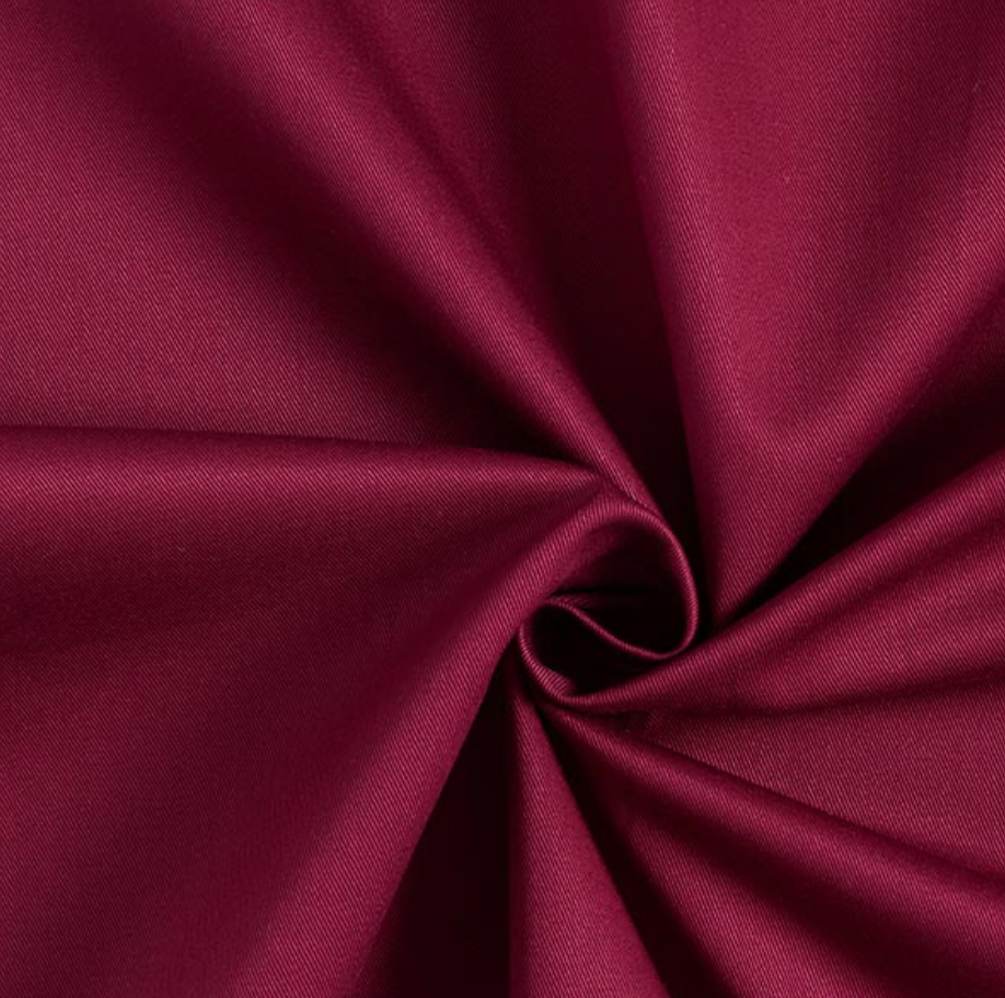Fabric Plain Peach Skin 44" Burgundy 427