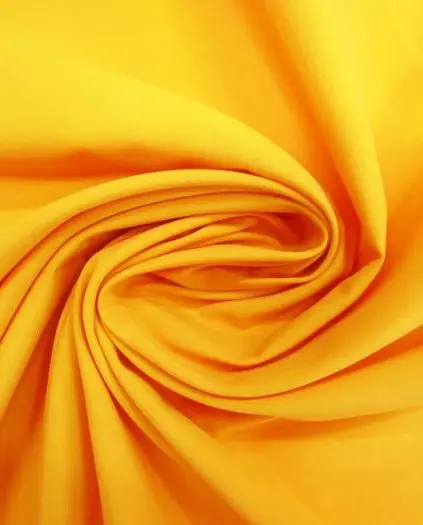 Fabric Plain Peach Skin 44" Yellow 555