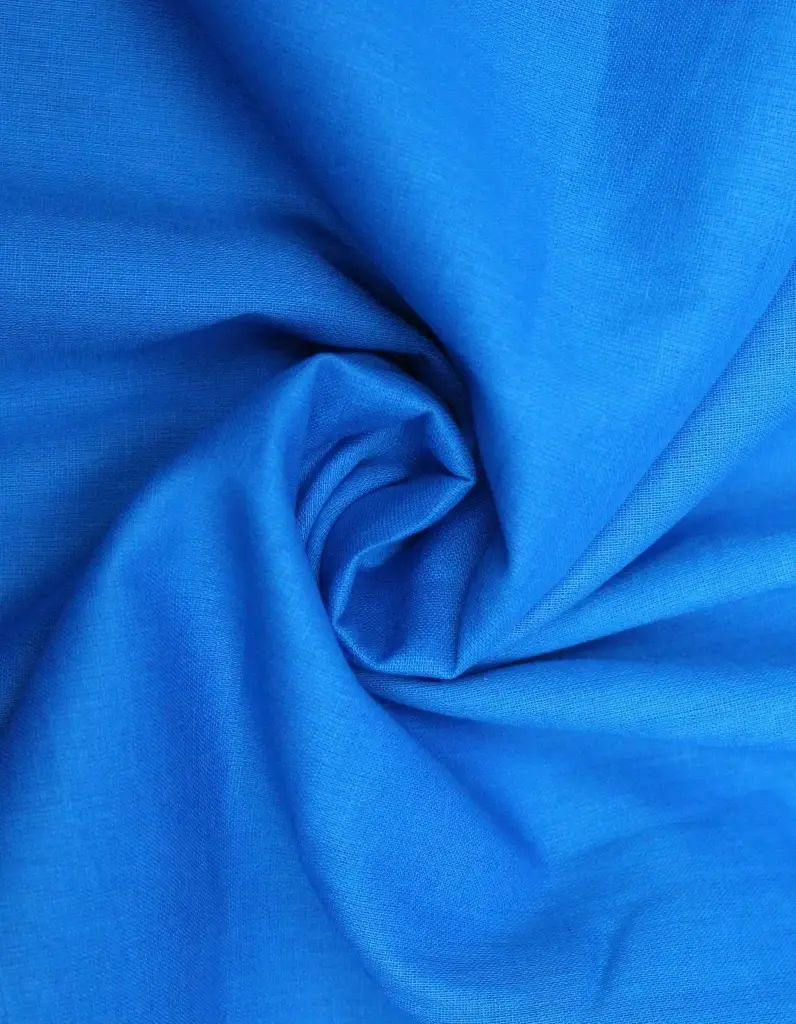 Fabric Plain Peach Skin 44" Blue 143