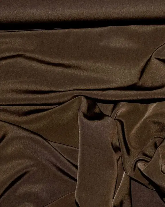 Fabric Plain Peach Skin 44" Brown 133
